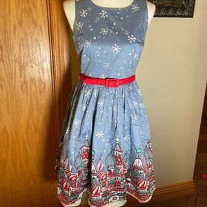 New ModCloth belted Christmas holiday dress!